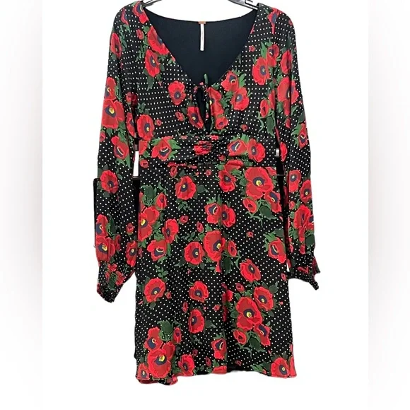Free People | Dresses | Free People Black Red Polka Dot Floral Print Fit Flare Dress Fpbox2 | Poshmark Free People | Dresses | Free People Black Red Polka Dot Floral Print Fit Flare Dress Fpbox2 | Poshmark